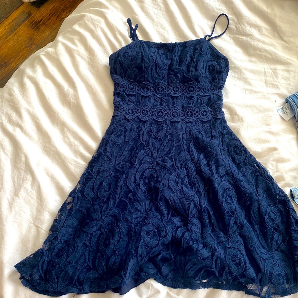 Blue floral dress